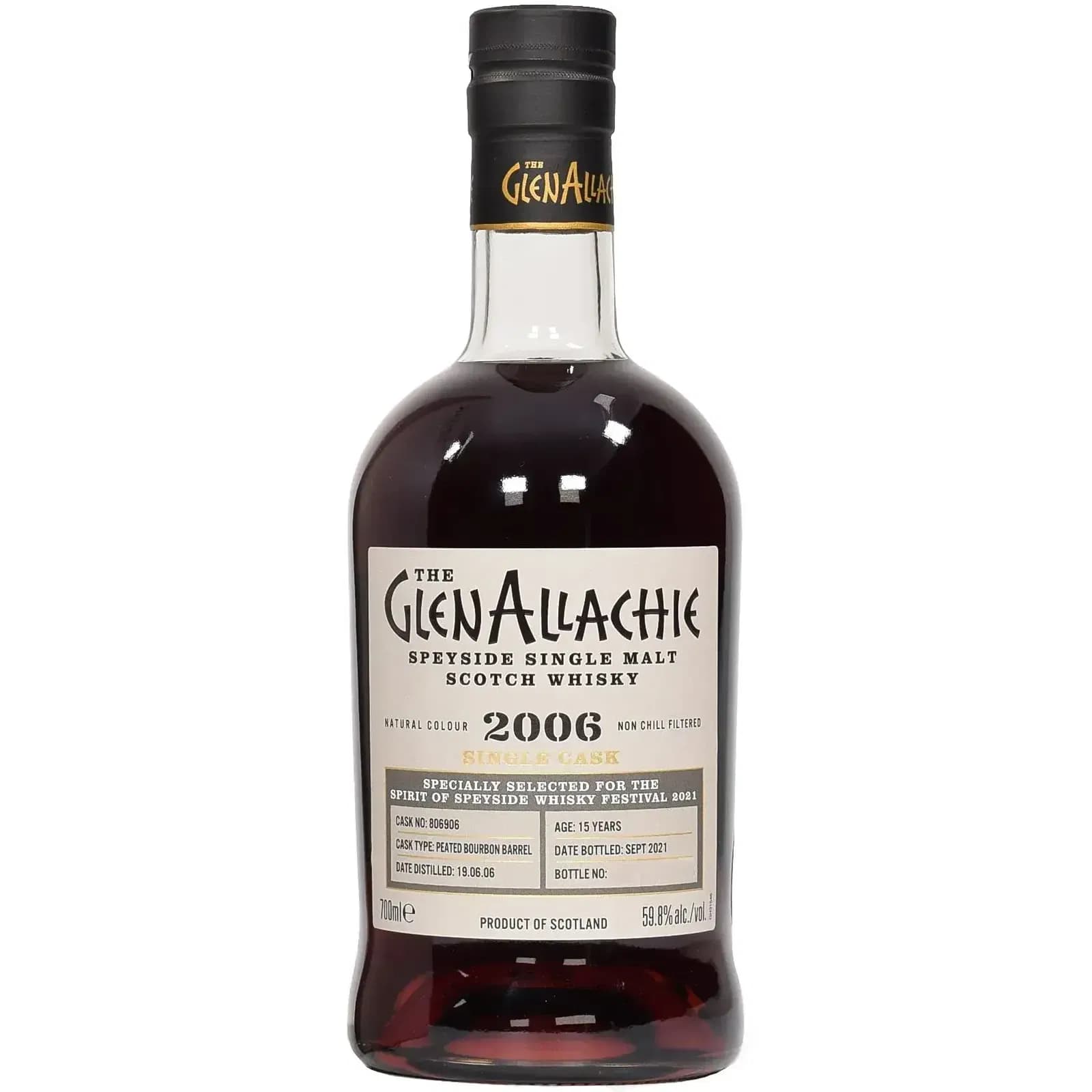 Glenallachie 15 Years Old 2006 Single Cask Cask Nr.806906