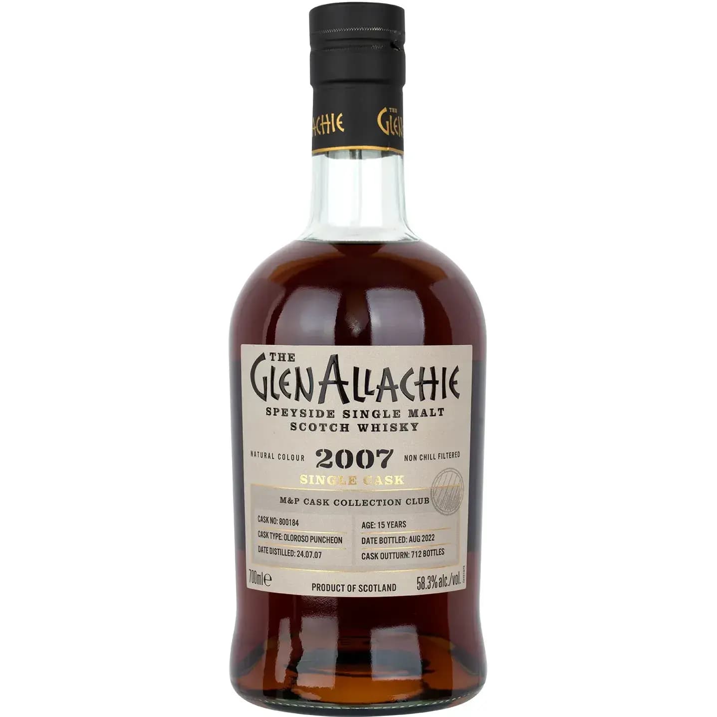 Glenallachie 15 Years Old 2007 Single Cask Cask Nr.800184