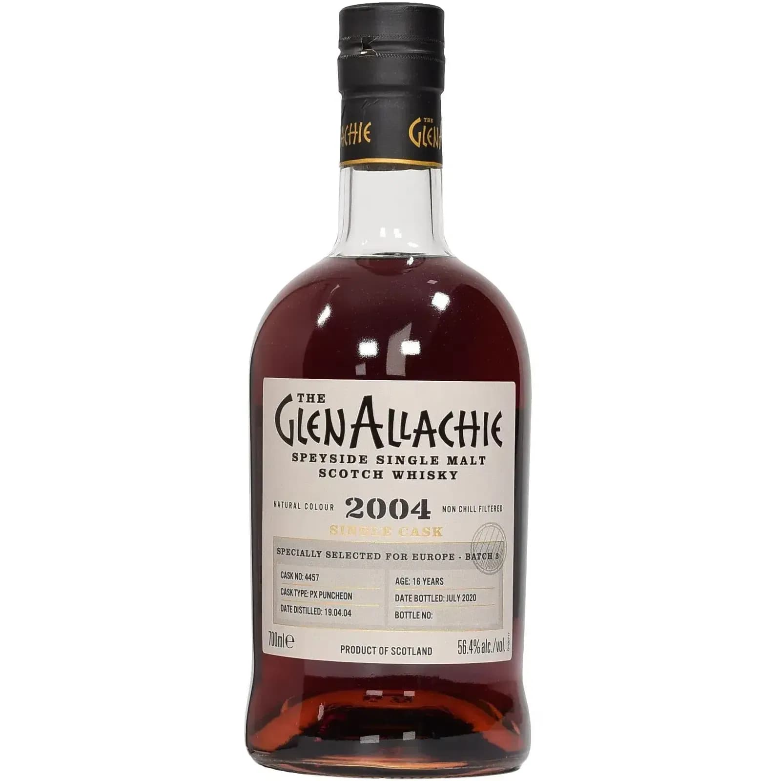 Glenallachie 16 Years Old 2004 Single Cask Cask Nr.4457