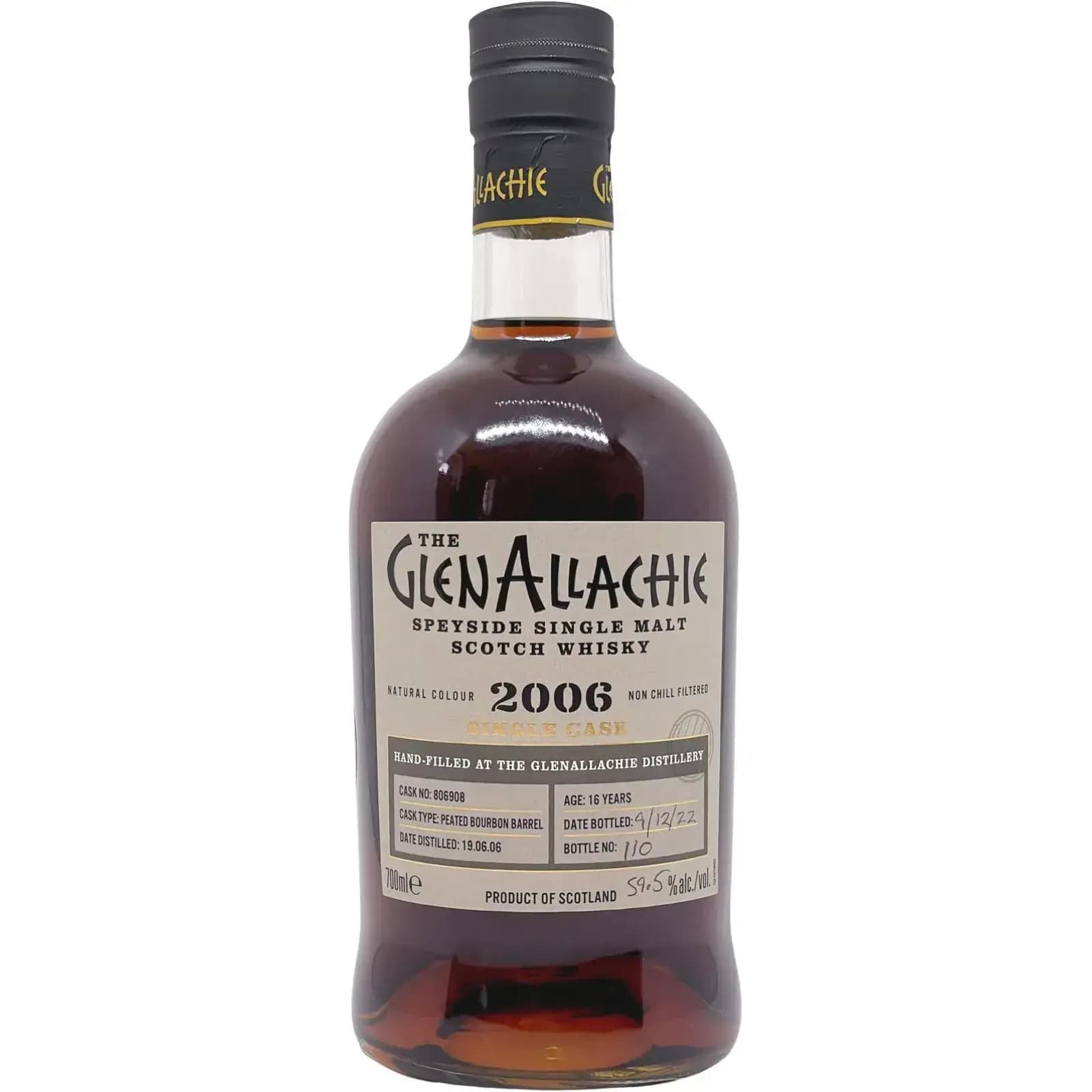 Glenallachie 16 Years Old 2006 Handfilled At The Distillery Cask Nr.806908