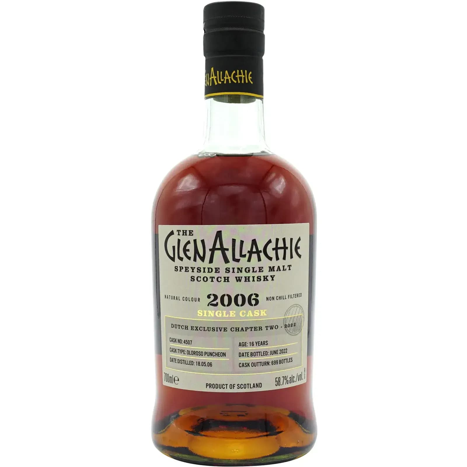 Glenallachie 16 Years Old 2006 Single Cask Cask Nr.4507