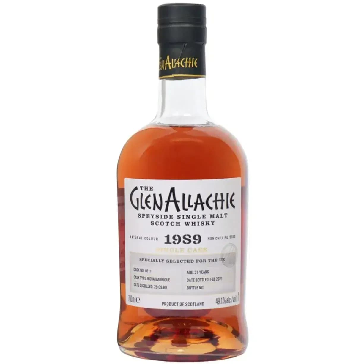 Glenallachie 31 Years Old 1989 Single Cask Cask Nr.4011