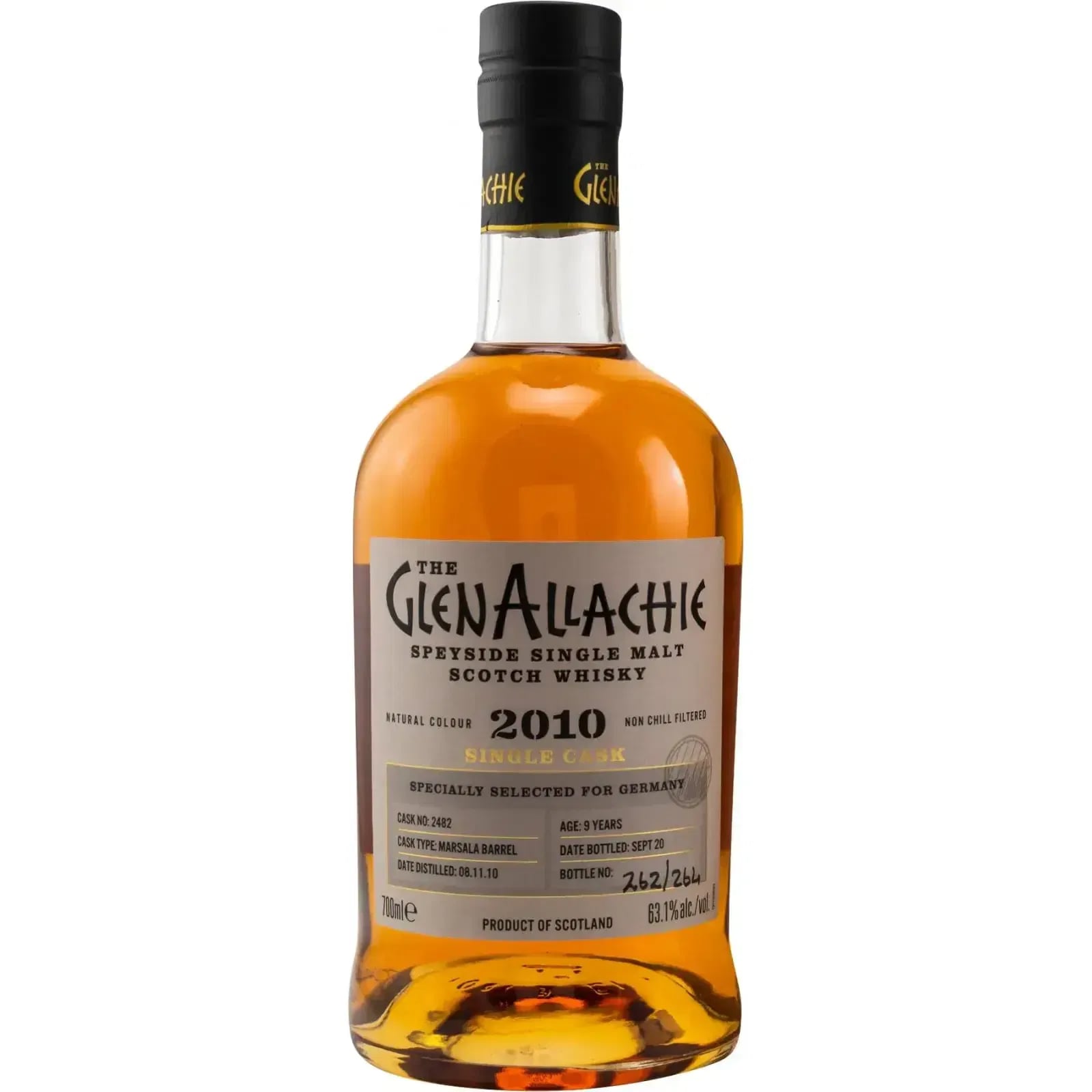 Glenallachie 9 Years Old 2010 Single Cask Cask Nr.2482