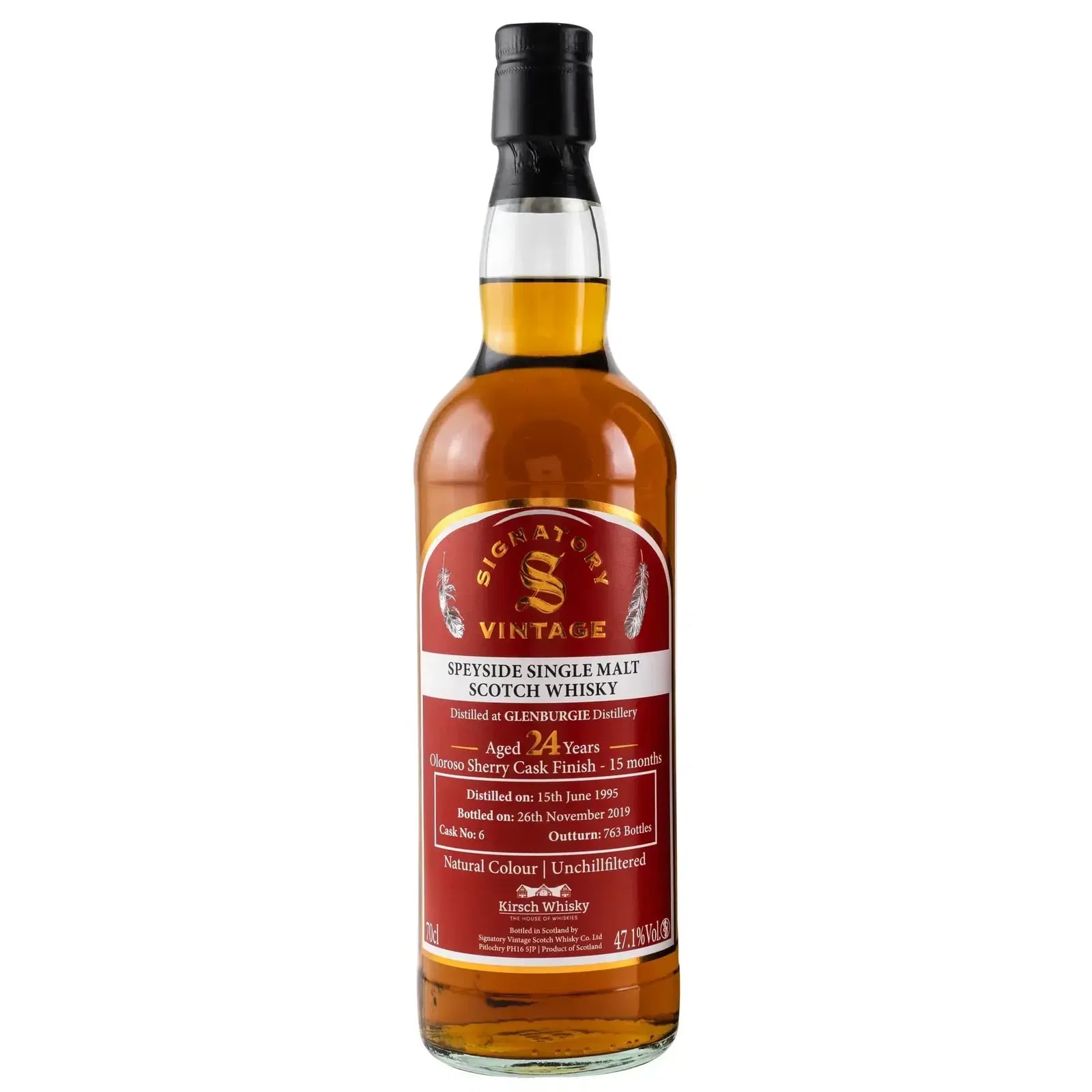 Glenburgie 24 Years Old 1995 Natural Colour Un-chillfiltered Signatory Vintage 6