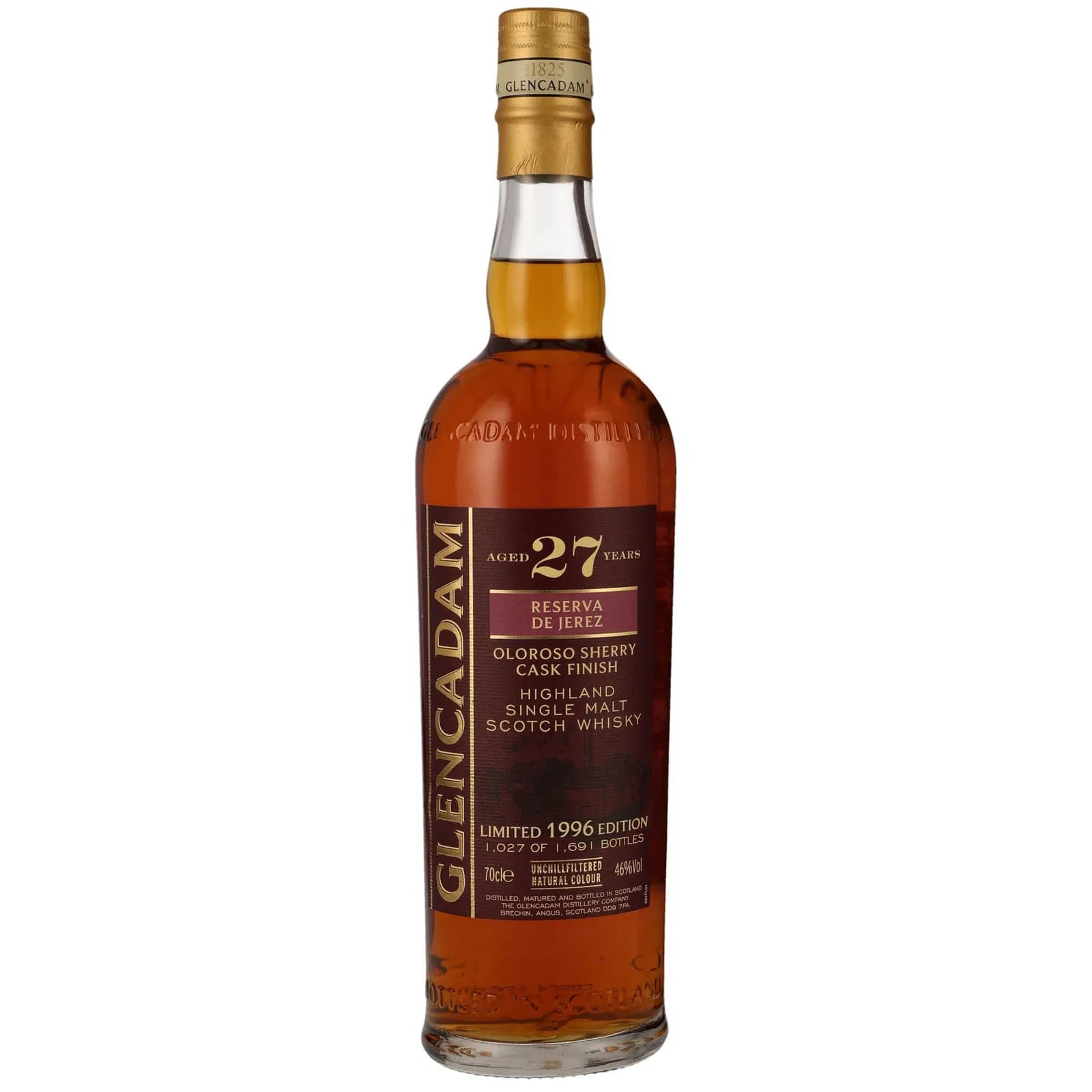 Glencadam 27 Years Old 1996 Reserva de Jerez Oloroso Sherry Cask Finish