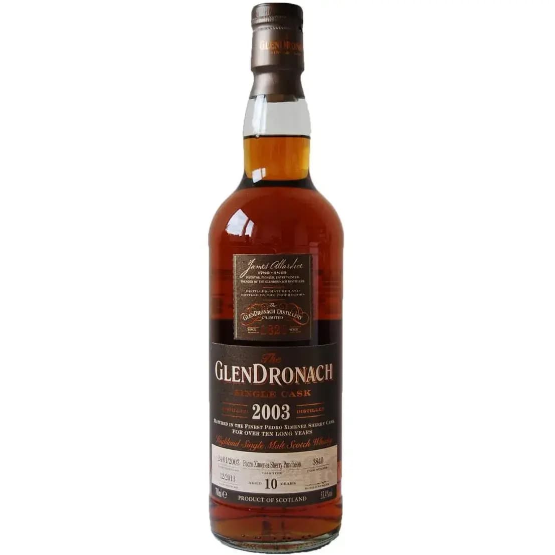 Glendronach 10 Years Old 2003 Single Cask Nr.3840