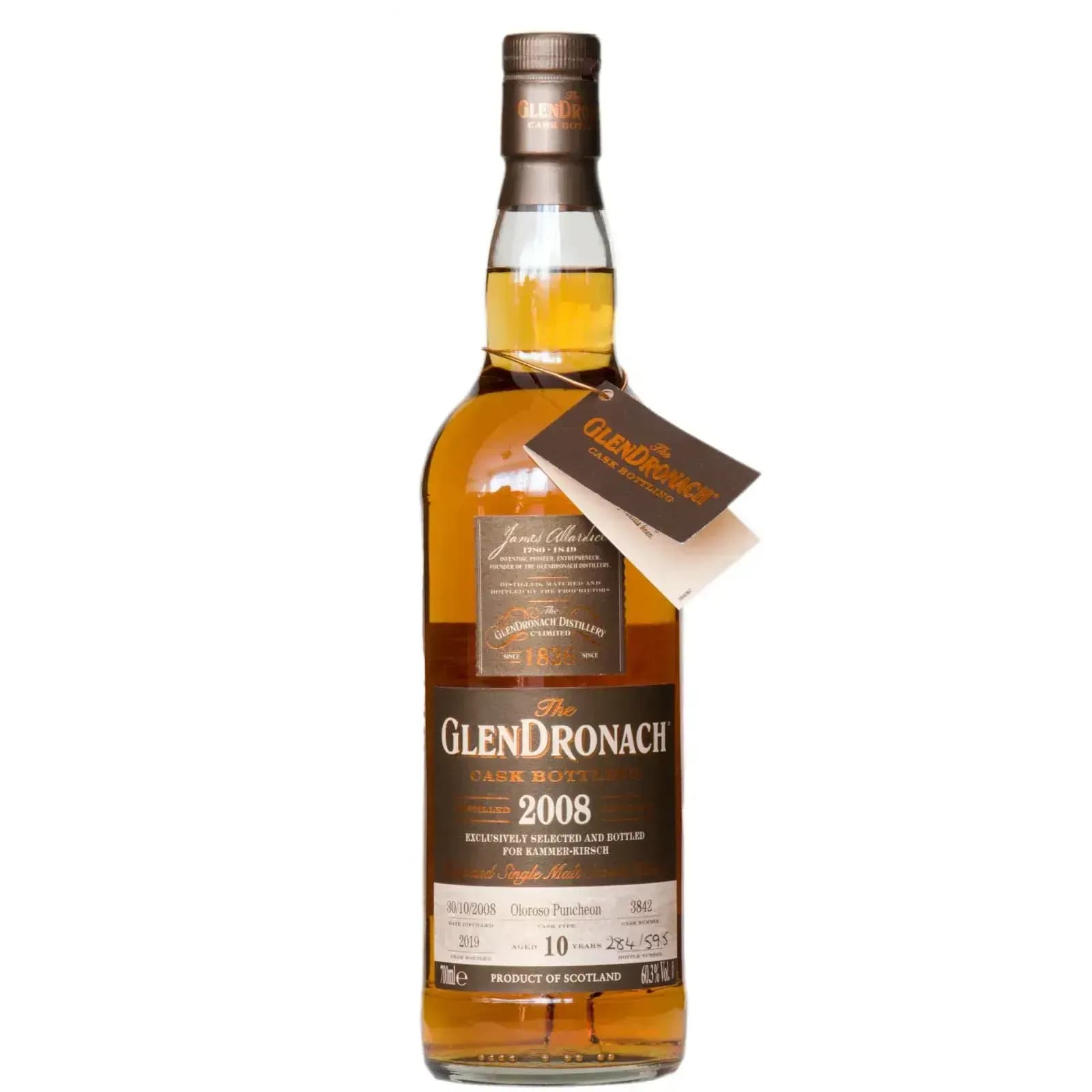 Glendronach 10 Years Old 2008 Cask Bottling Nr.3842