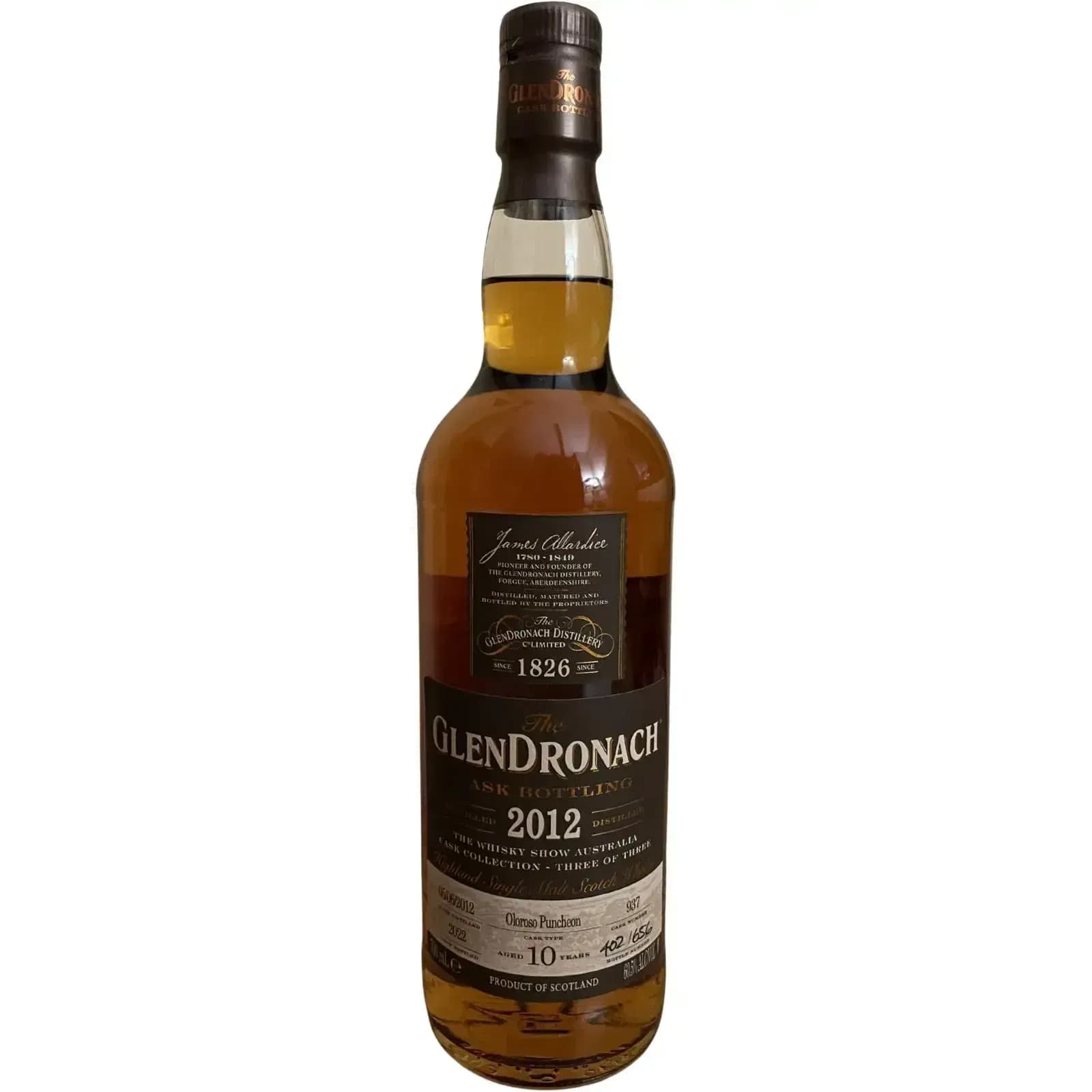 Glendronach 10 Years Old 2012 Cask Bottling Nr.937