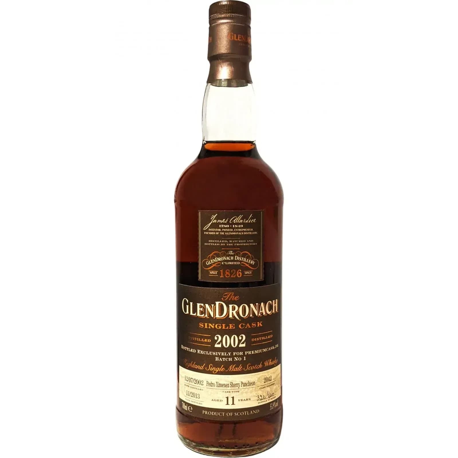 Glendronach 11 Years Old 2002 Single Cask Nr.2042
