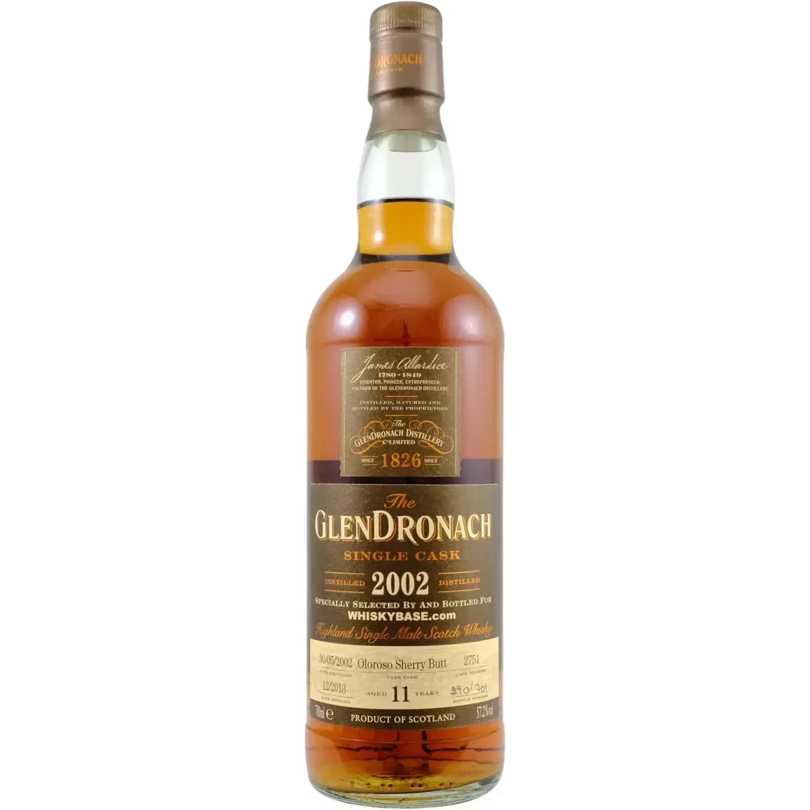 Glendronach 11 Years Old 2002 Single Cask Nr.2751