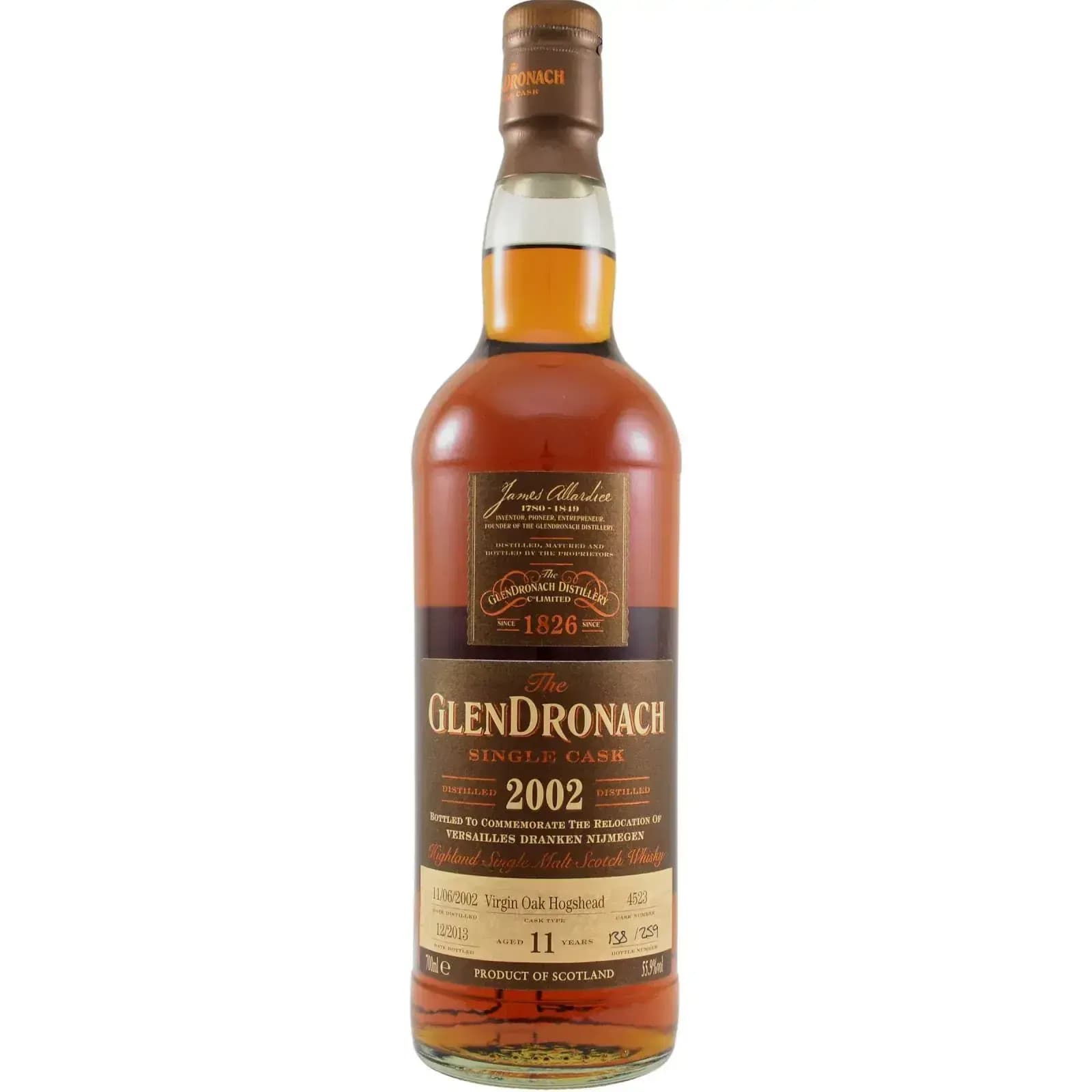Glendronach 11 Years Old 2002 Single Cask Nr.4523