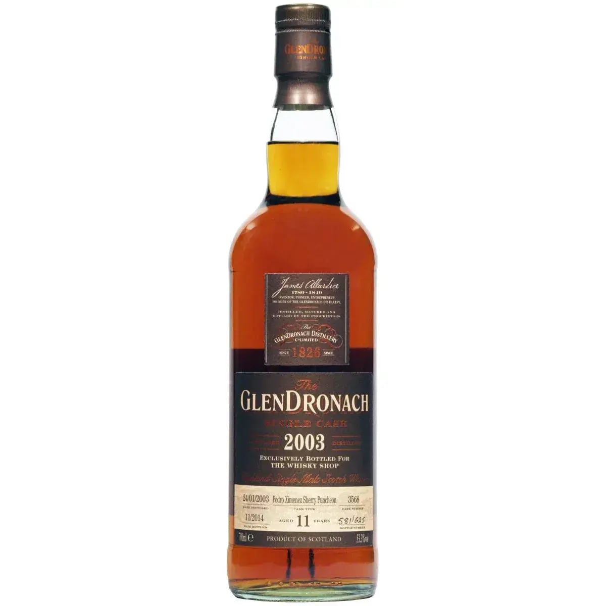 Glendronach 11 Years Old 2003 Single Cask Nr.3568