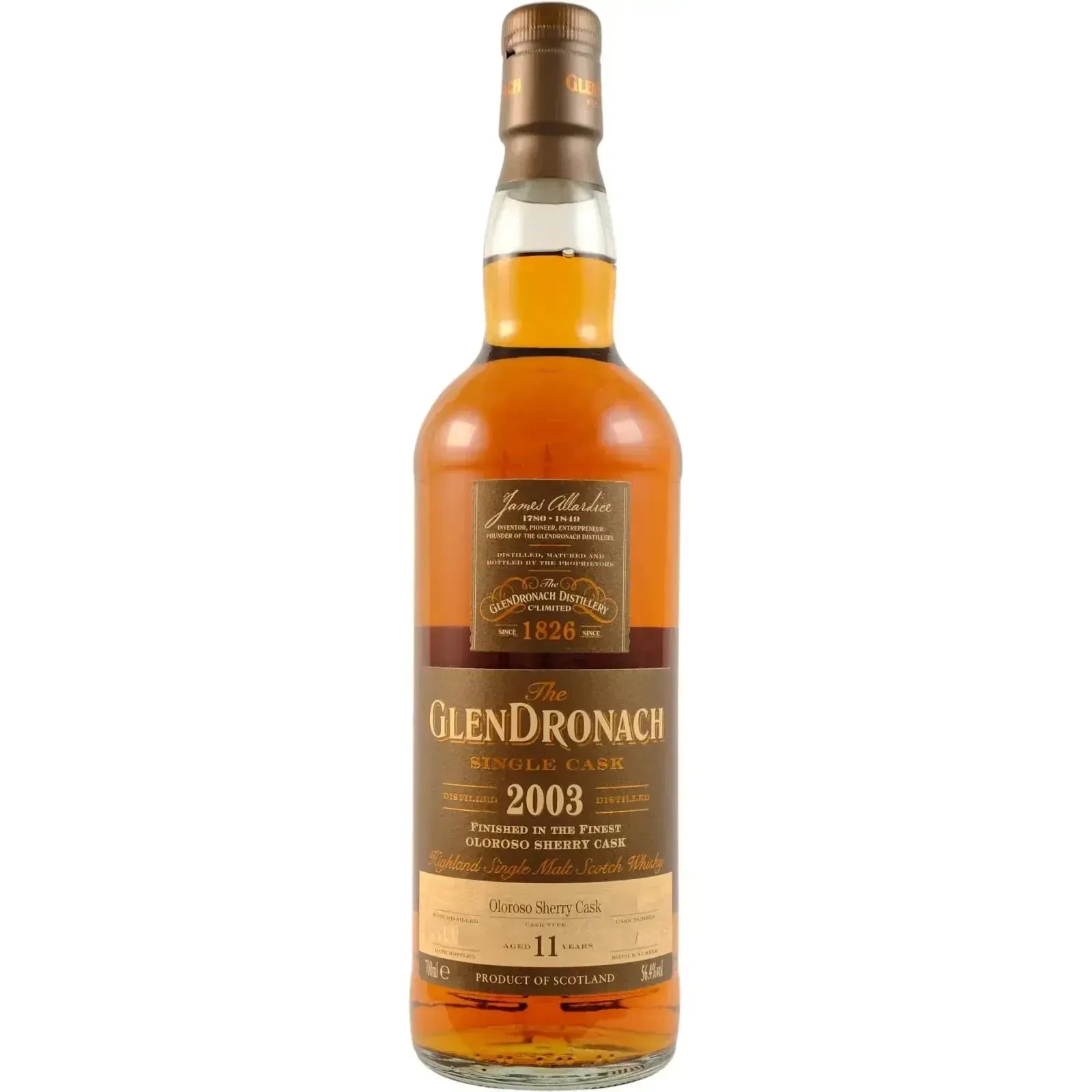 Glendronach 11 Years Old 2003 Single Cask Nr.4004