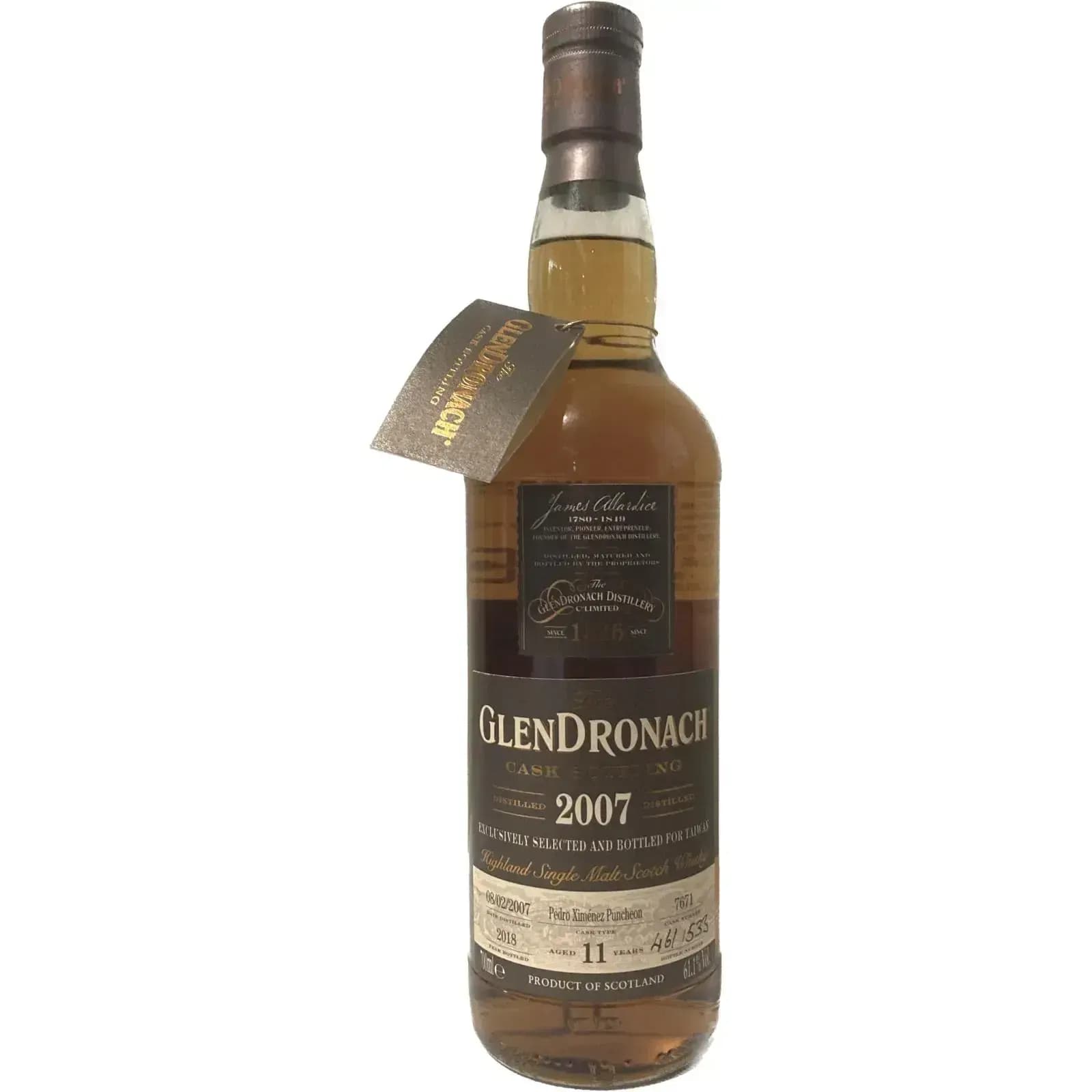 Glendronach 11 Years Old 2007 Cask Bottling Nr.7671