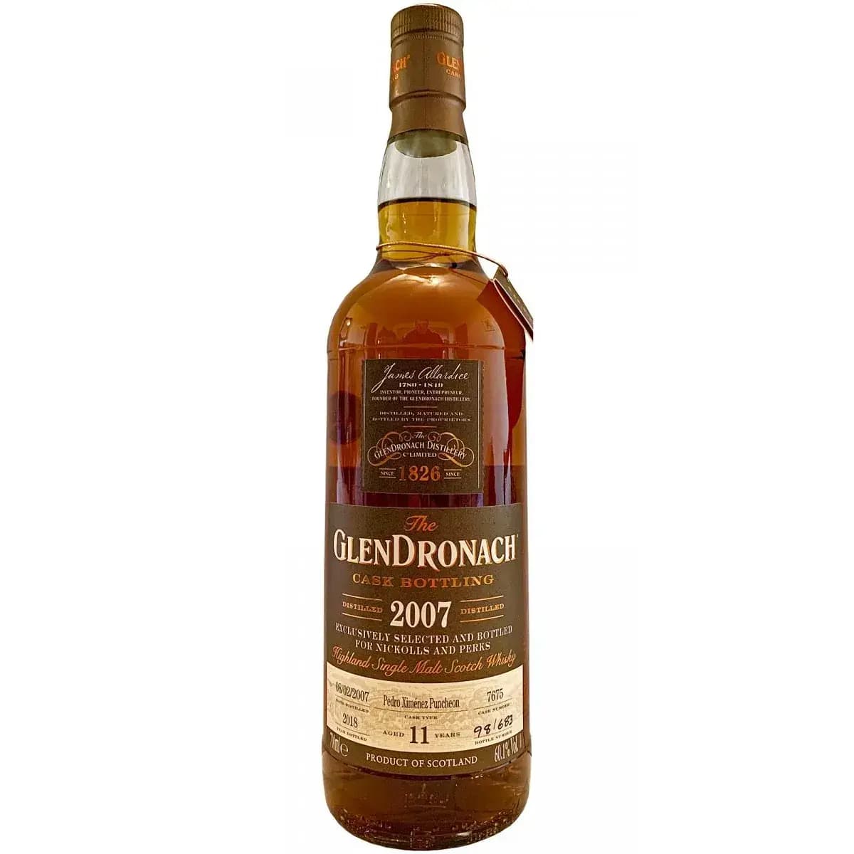 Glendronach 11 Years Old 2007 Cask Bottling Nr.7675