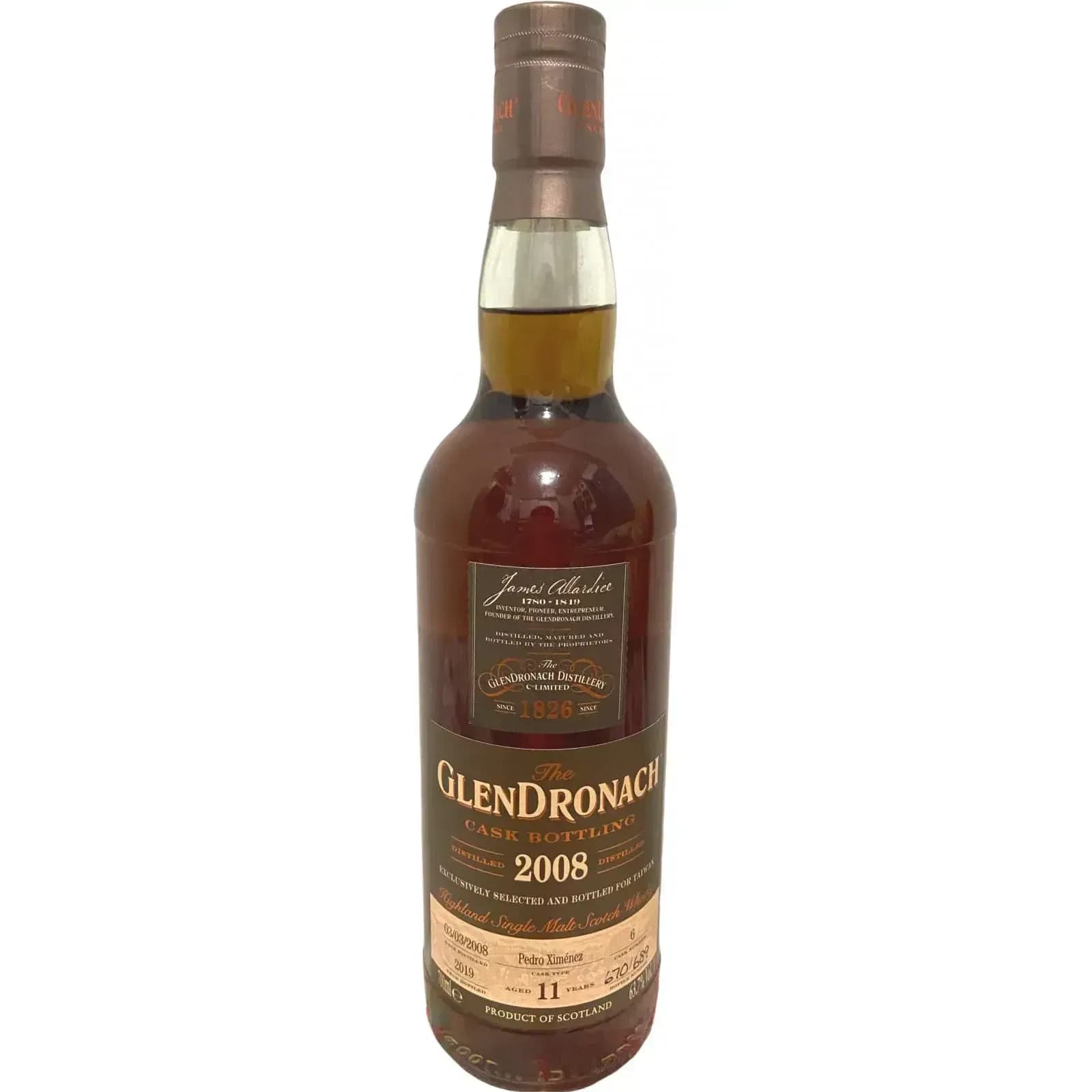 Glendronach 11 Years Old 2008 Cask Bottling Nr.6