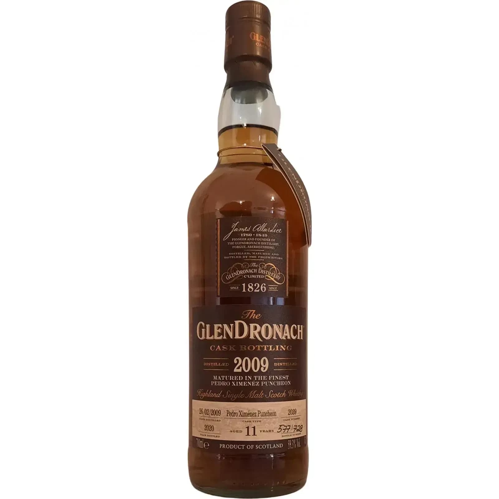 Glendronach 11 Years Old 2009 Cask Bottling - Batch 18 Cask Nr.2039
