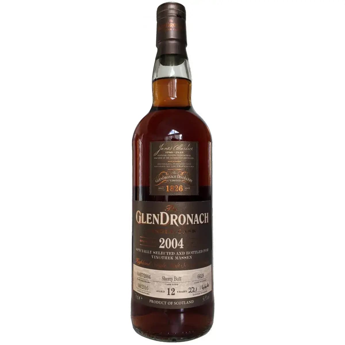 Glendronach 12 Years Old 2004 Single Cask Nr.6629