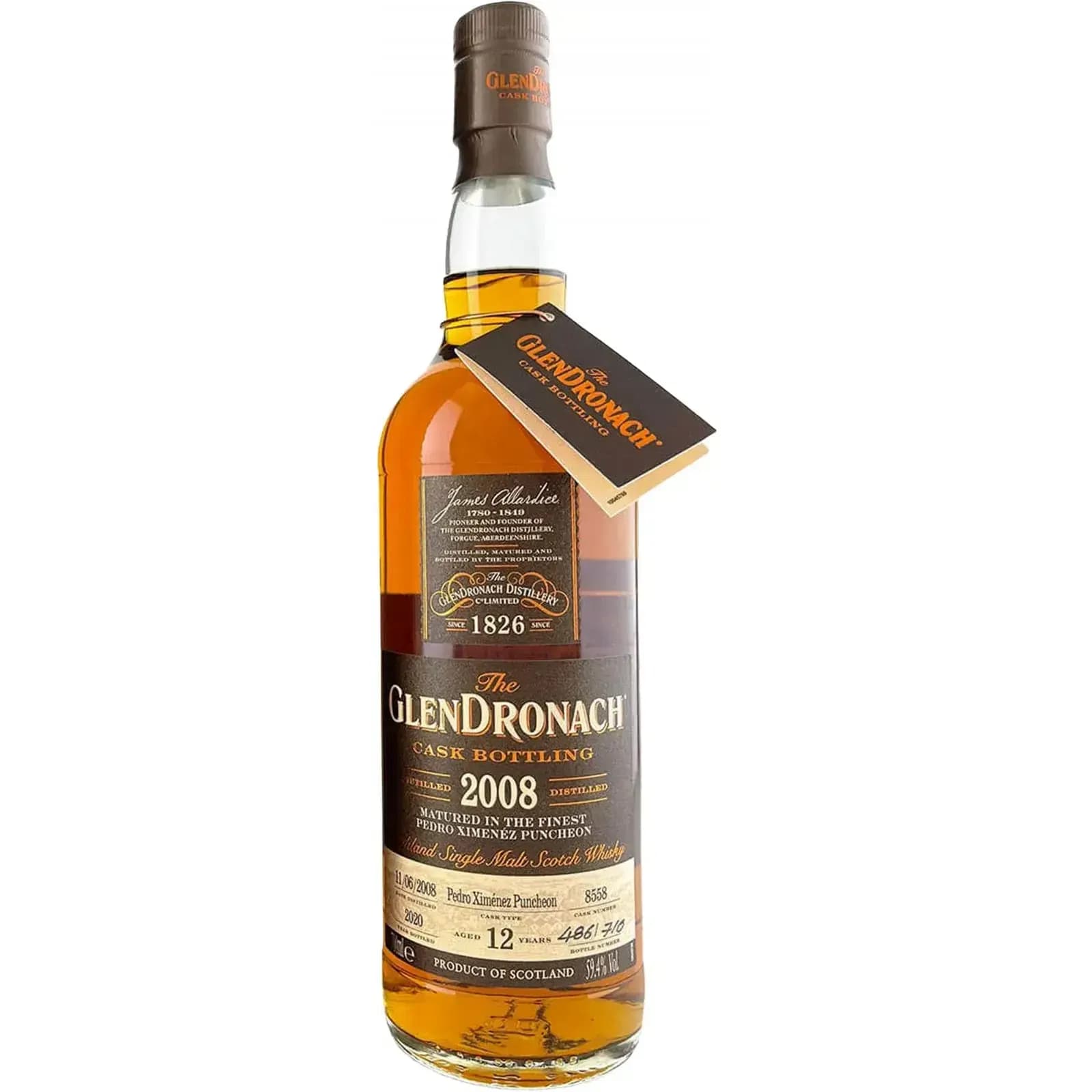 Glendronach 12 Years Old 2008 Cask Bottling - Batch 18 Cask Nr.8558