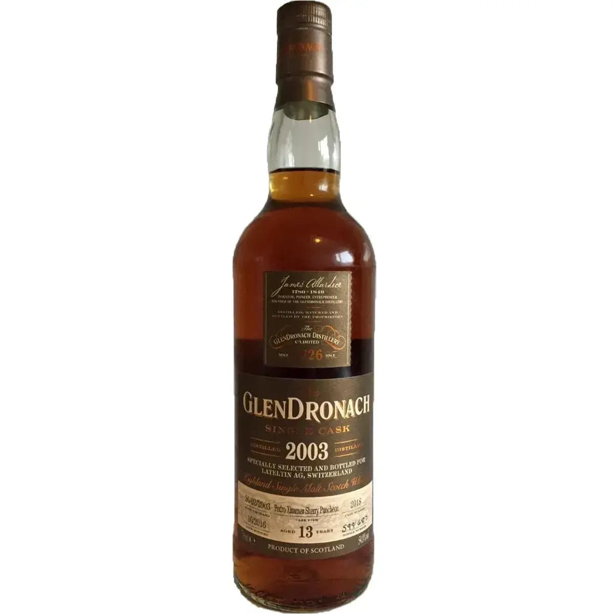 Glendronach 13 Years Old 2003 Single Cask Nr.2018