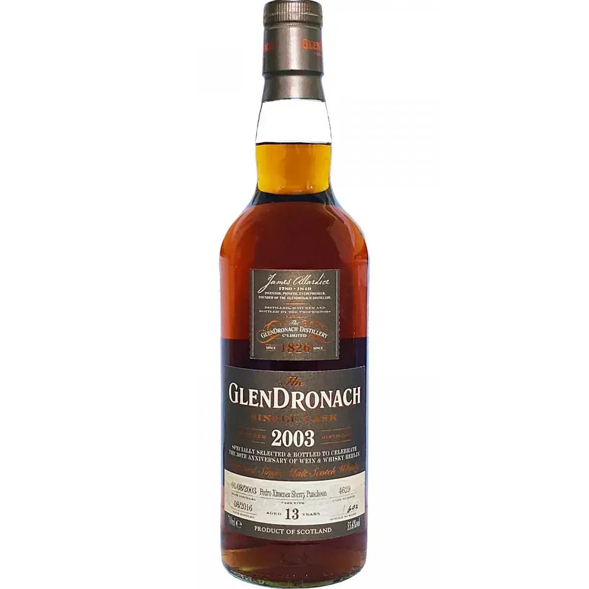 Glendronach 13 Years Old 2003 Single Cask Nr.4629