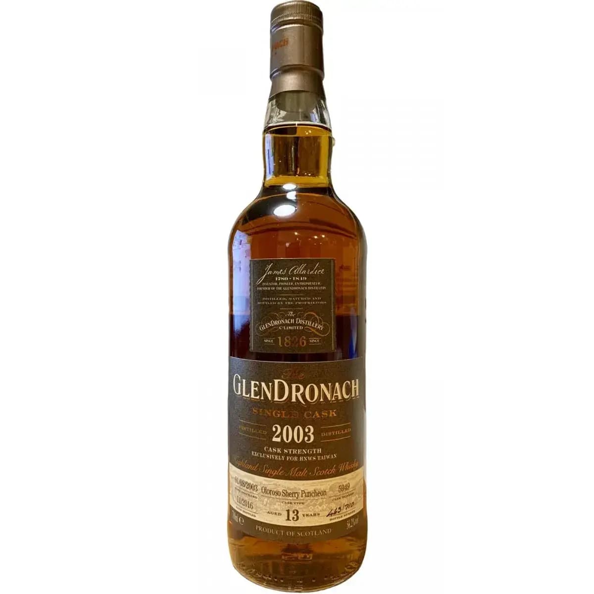 Glendronach 13 Years Old 2003 Single Cask Nr.5949