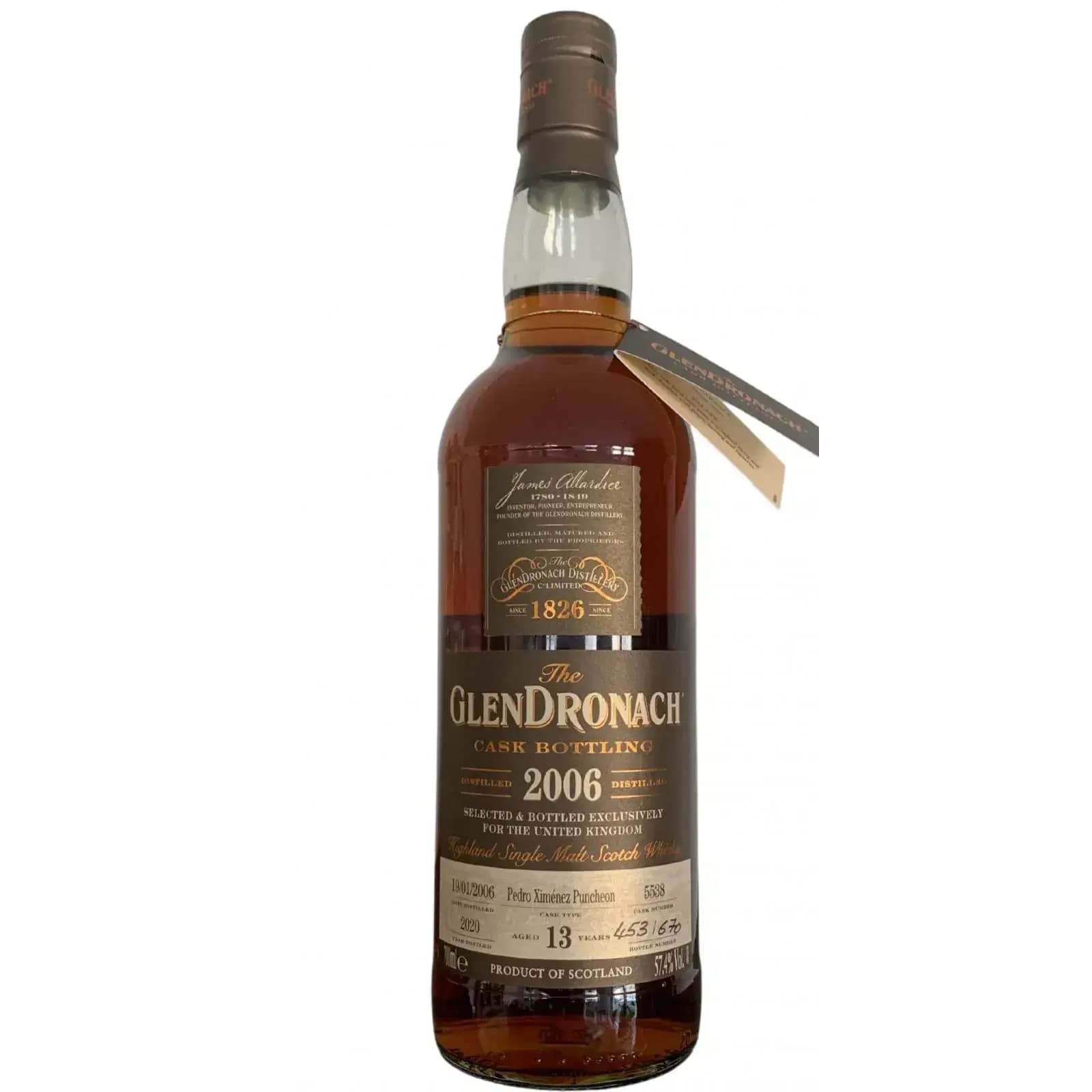 Glendronach 13 Years Old 2006 Cask Bottling Nr.5538