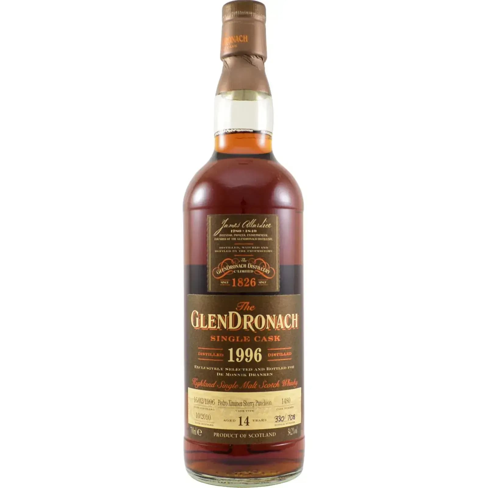 Glendronach 14 Years Old 1996 Single Cask Nr.1480