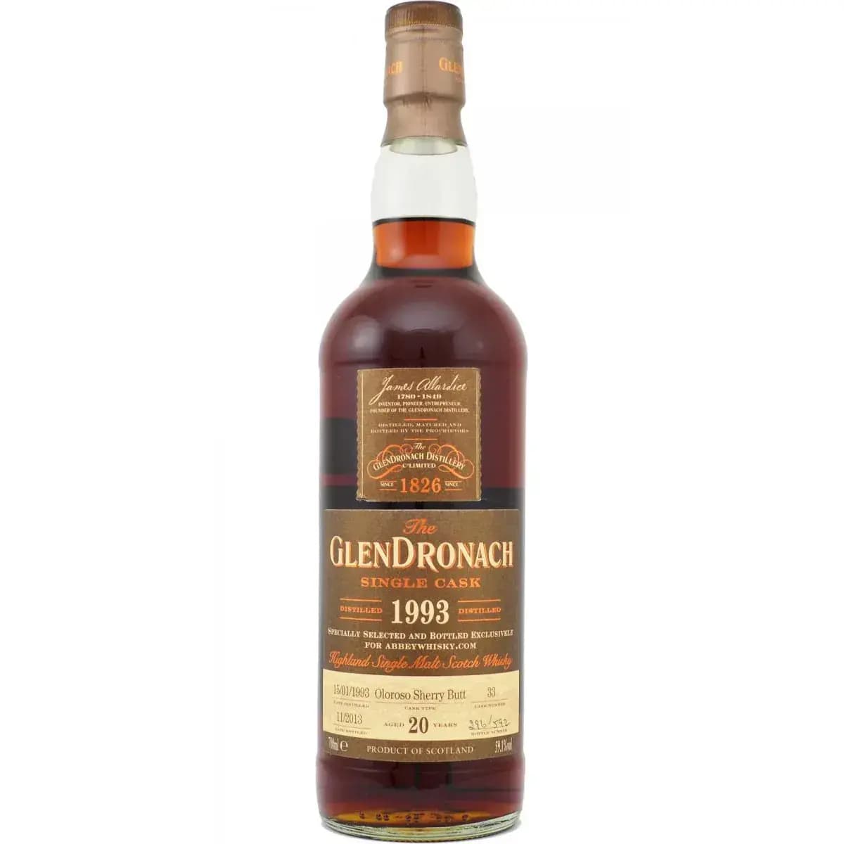 Glendronach 20 Years Old 1993 Single Cask Nr.33