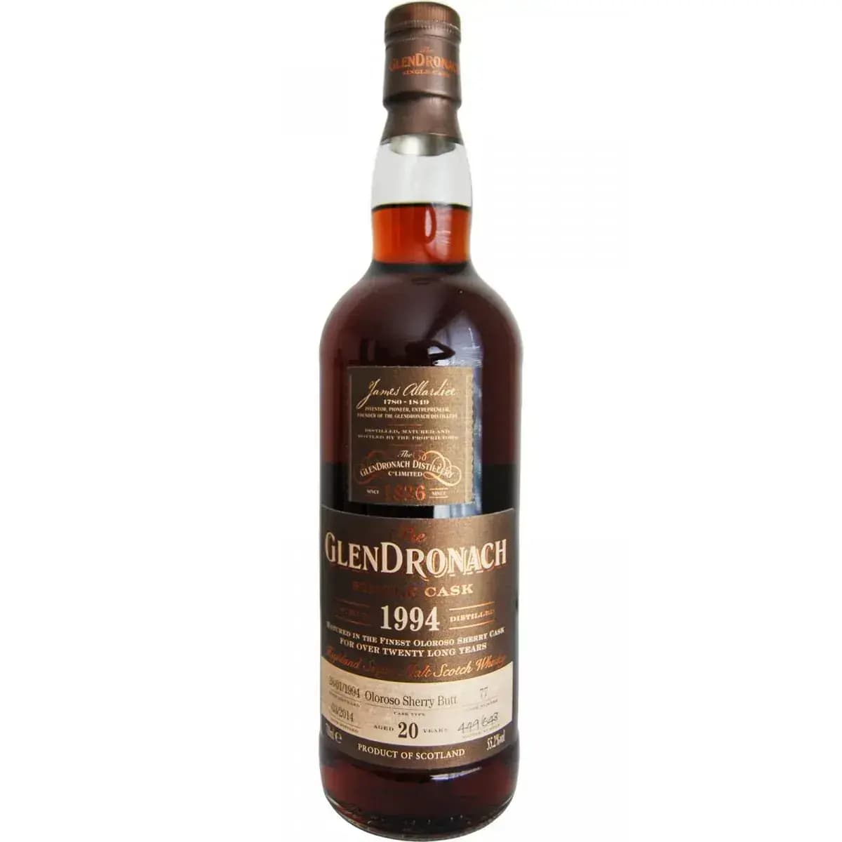 Glendronach 20 Years Old 1994 Single Cask Nr.77