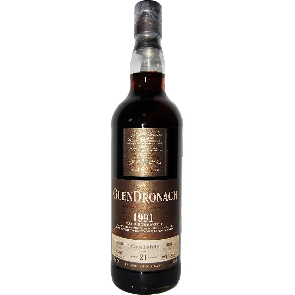 Glendronach 21 Years Old 1991 Single Cask Nr.3184