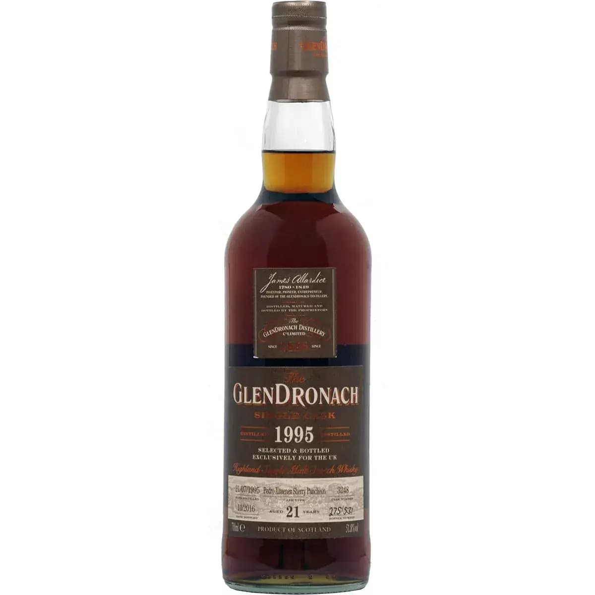 Glendronach 21 Years Old 1995 Single Cask Nr.3248