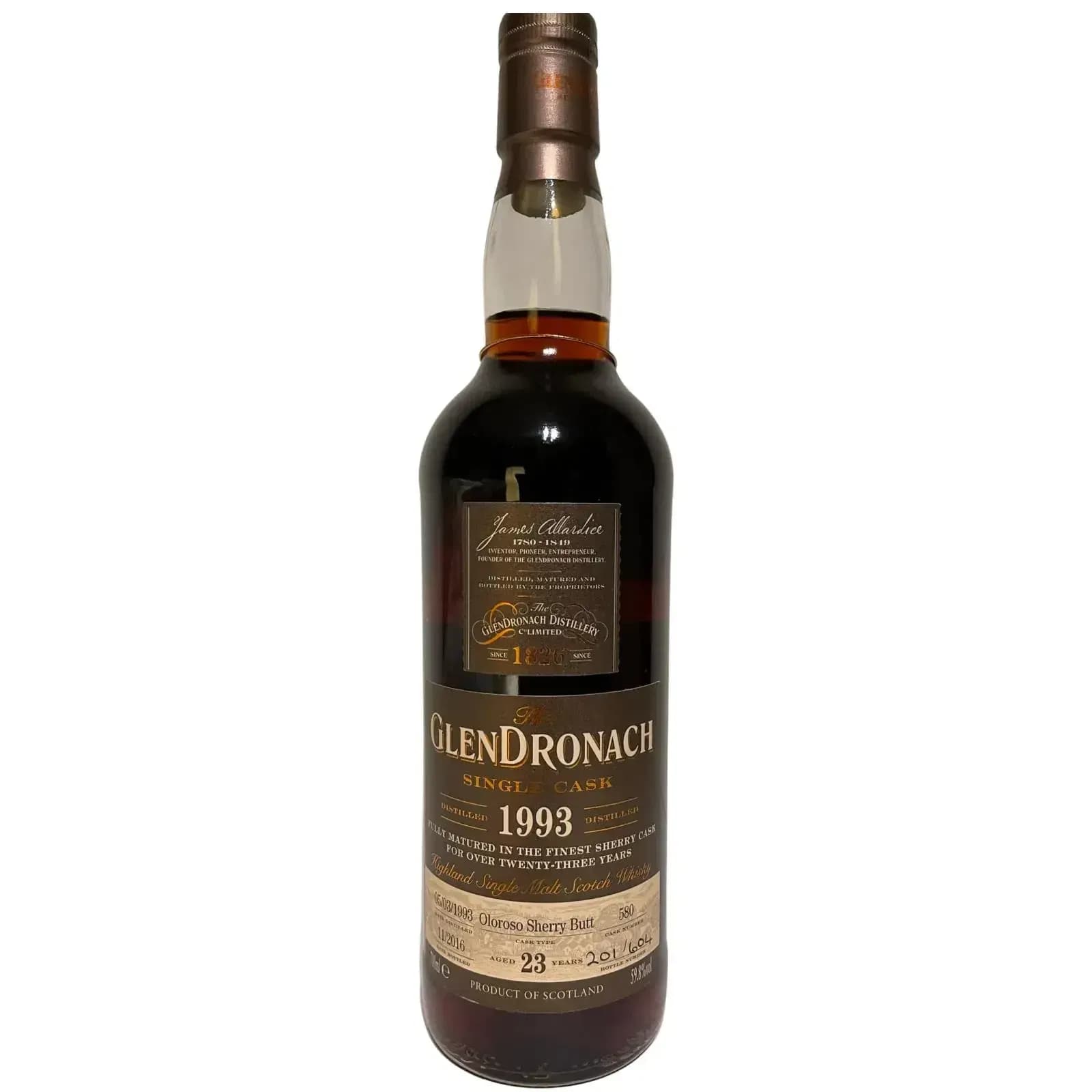 Glendronach 23 Years Old 1993 Single Cask Nr.580