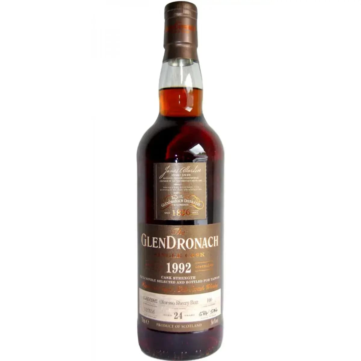 Glendronach 24 Years Old 1992 Single Cask Nr.100