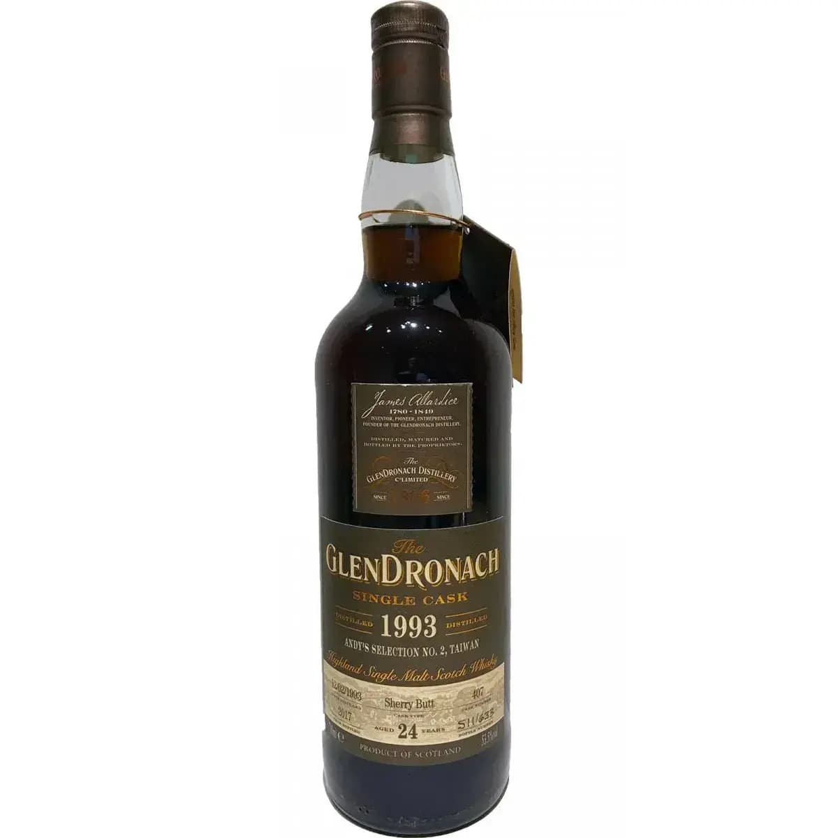 Glendronach 24 Years Old 1993 Single Cask Nr.407