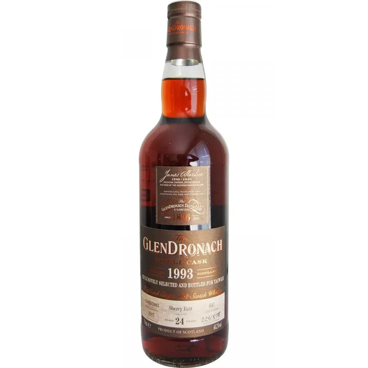 Glendronach 24 Years Old 1993 Single Cask Nr.647