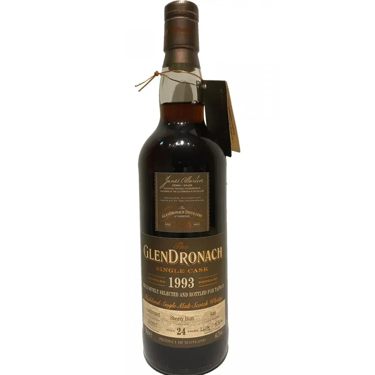 Glendronach 24 Years Old 1993 Single Cask Nr.648