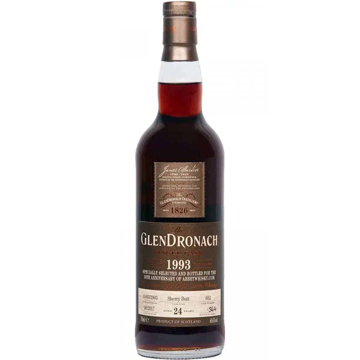 Glendronach 24 Years Old 1993 Single Cask Nr.652
