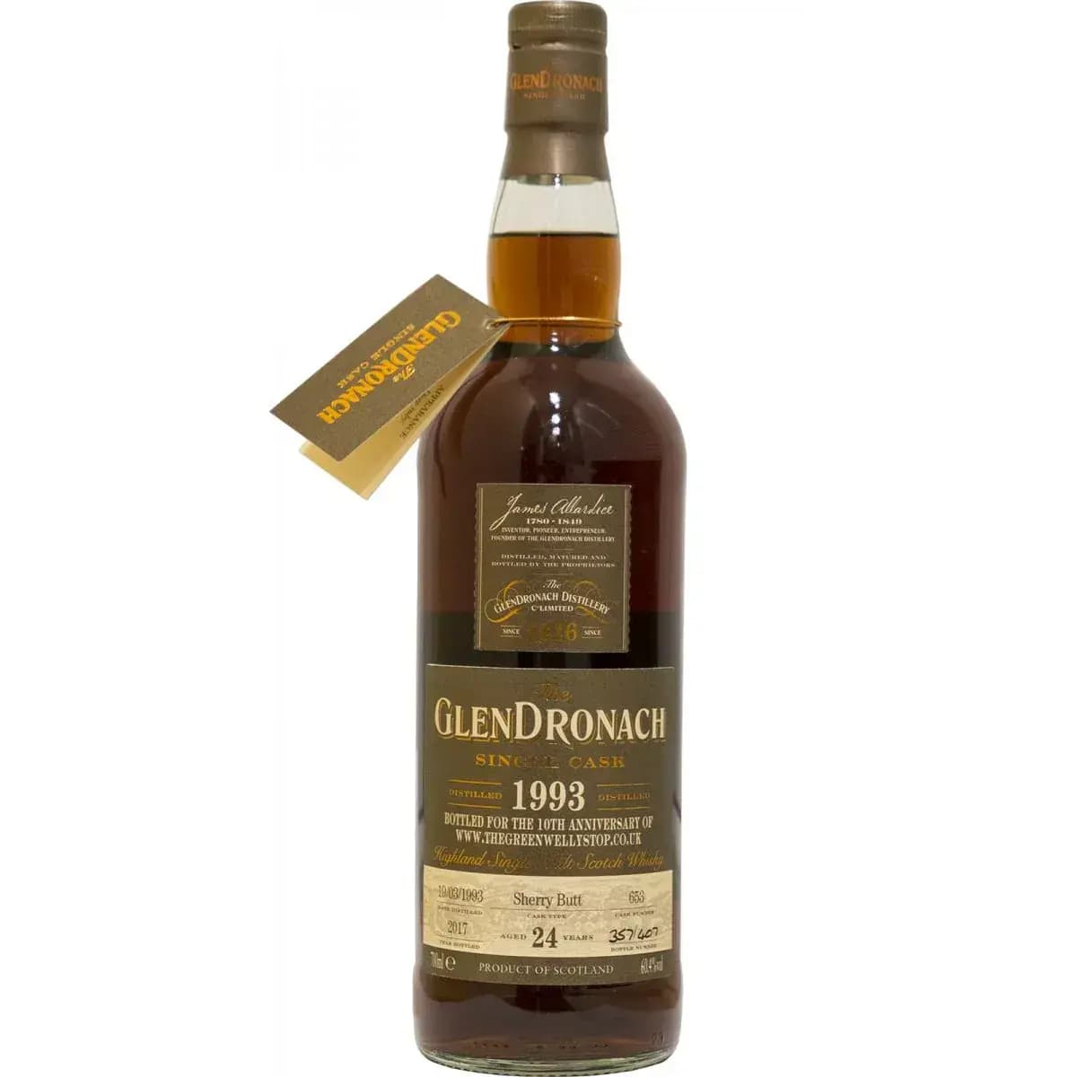 Glendronach 24 Years Old 1993 Single Cask Nr.653