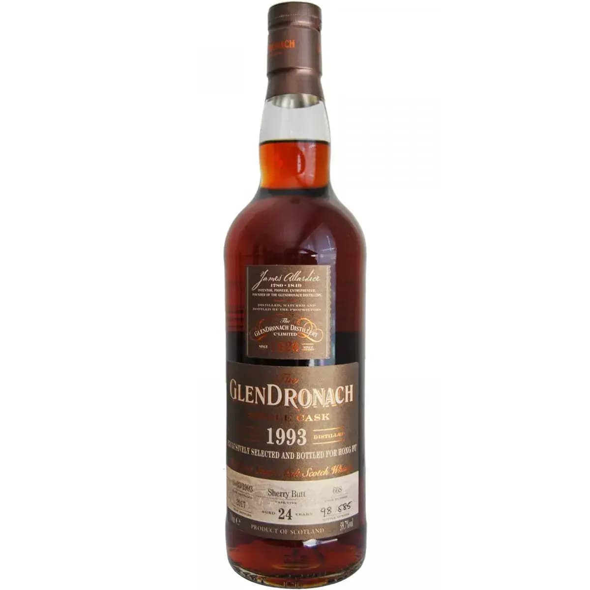 Glendronach 24 Years Old 1993 Single Cask Nr.668