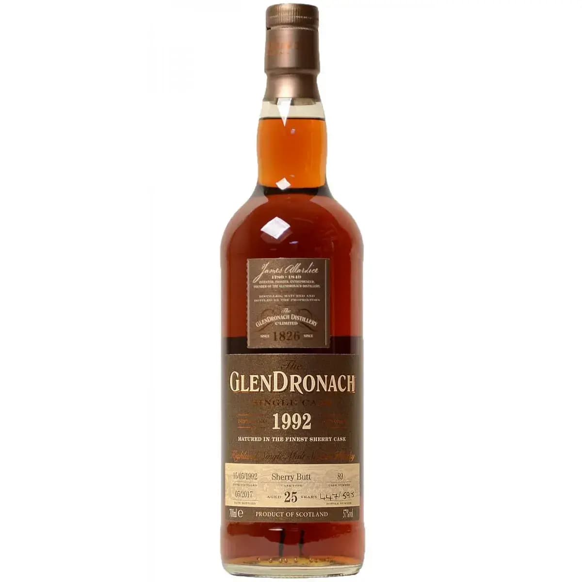 Glendronach 25 Years Old 1992 Single Cask - Batch 15 Nr.89