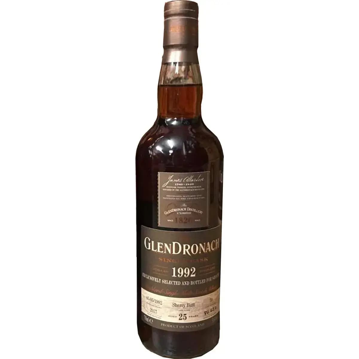Glendronach 25 Years Old 1992 Single Cask Nr.70