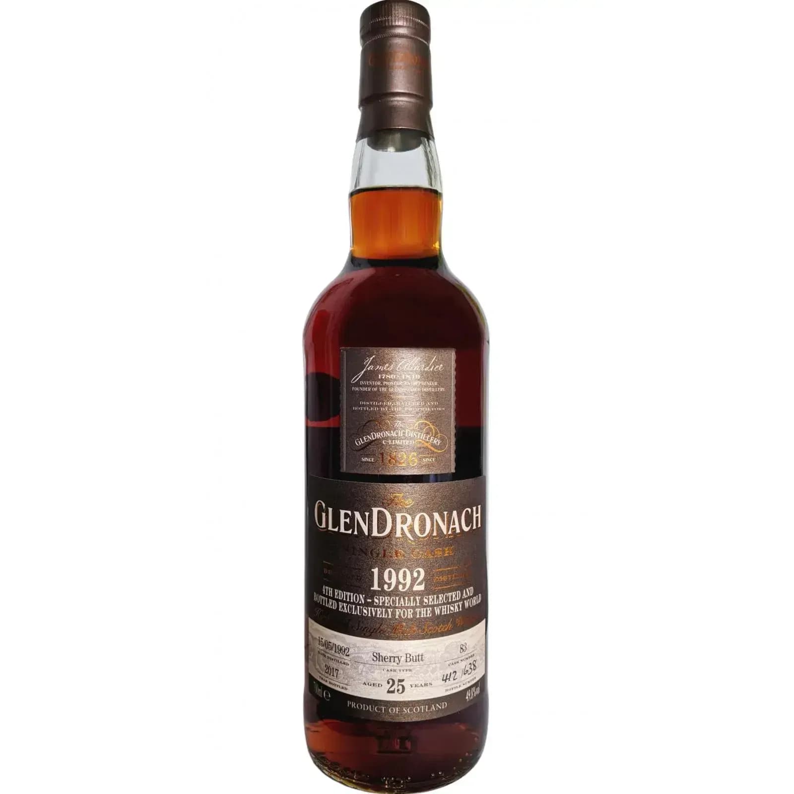 Glendronach 25 Years Old 1992 Single Cask Nr.83