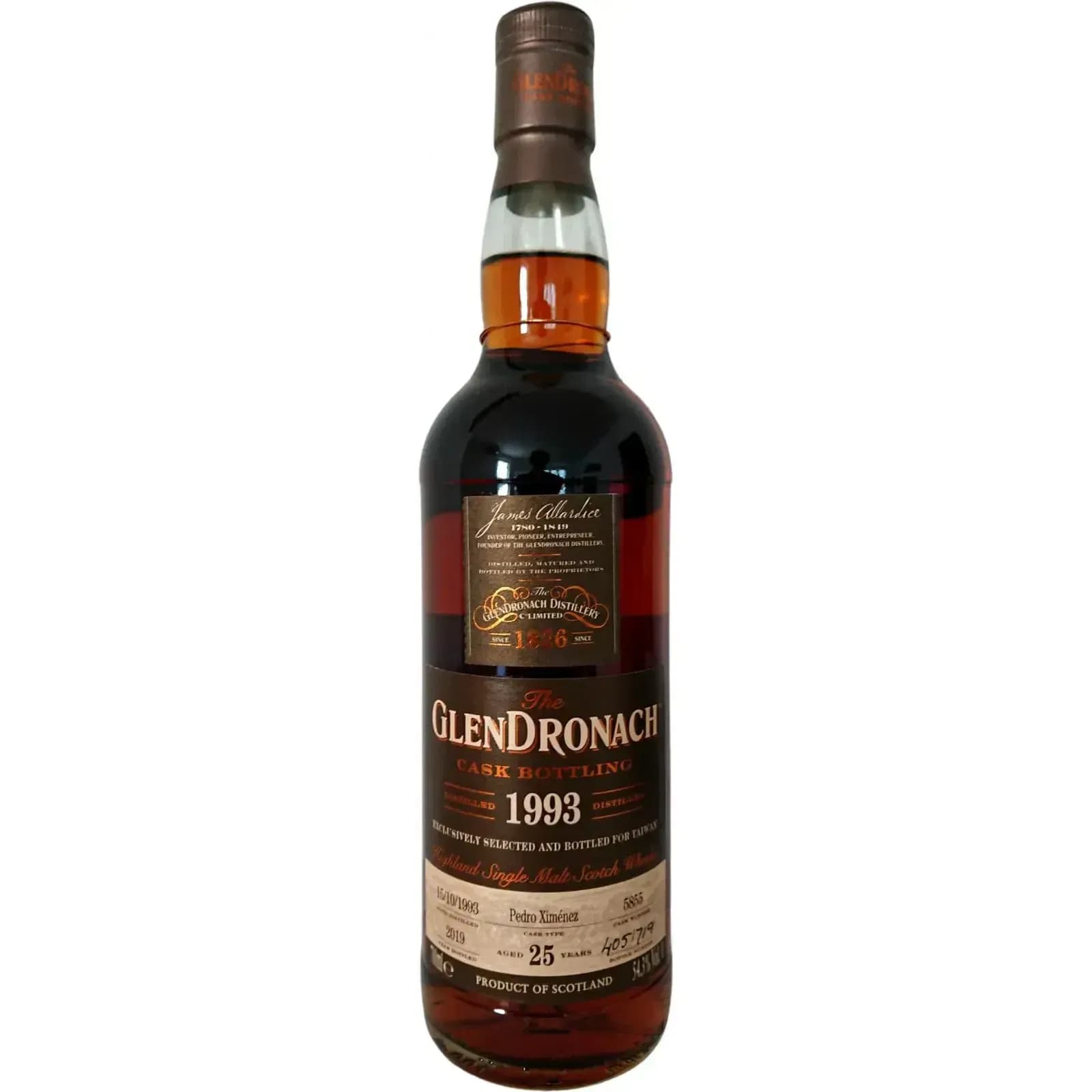 Glendronach 25 Years Old 1993 Cask Bottling Nr.5855