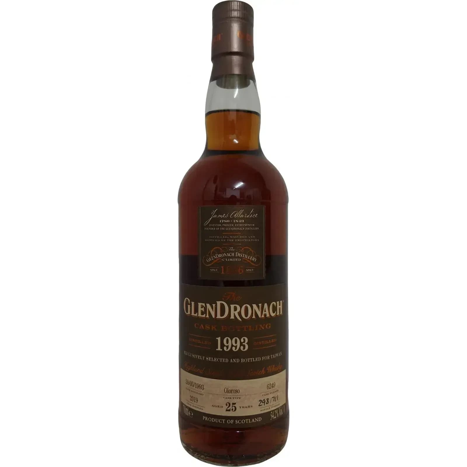 Glendronach 25 Years Old 1993 Cask Bottling Nr.6249