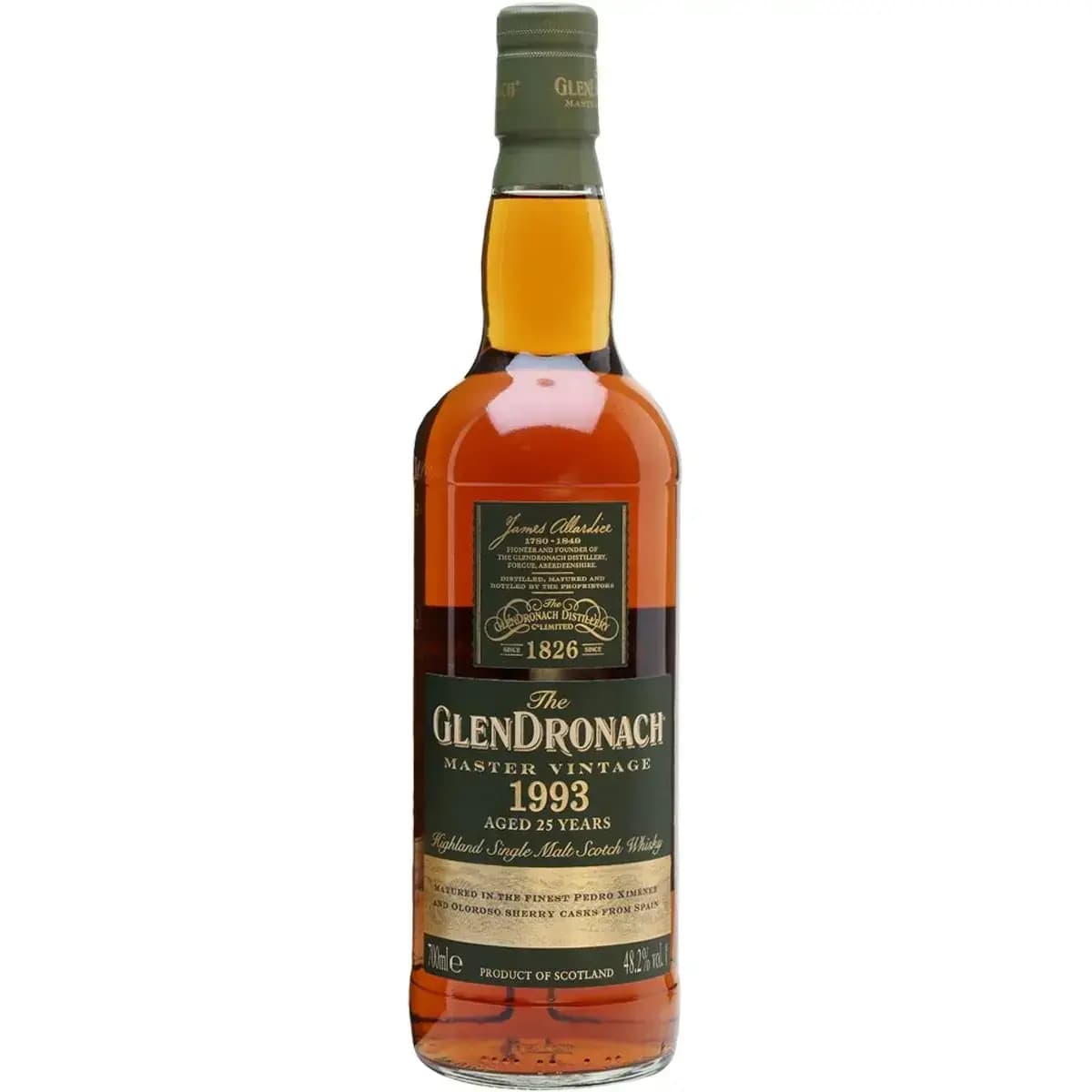 Glendronach 25 Years Old 1993 Master Vintage