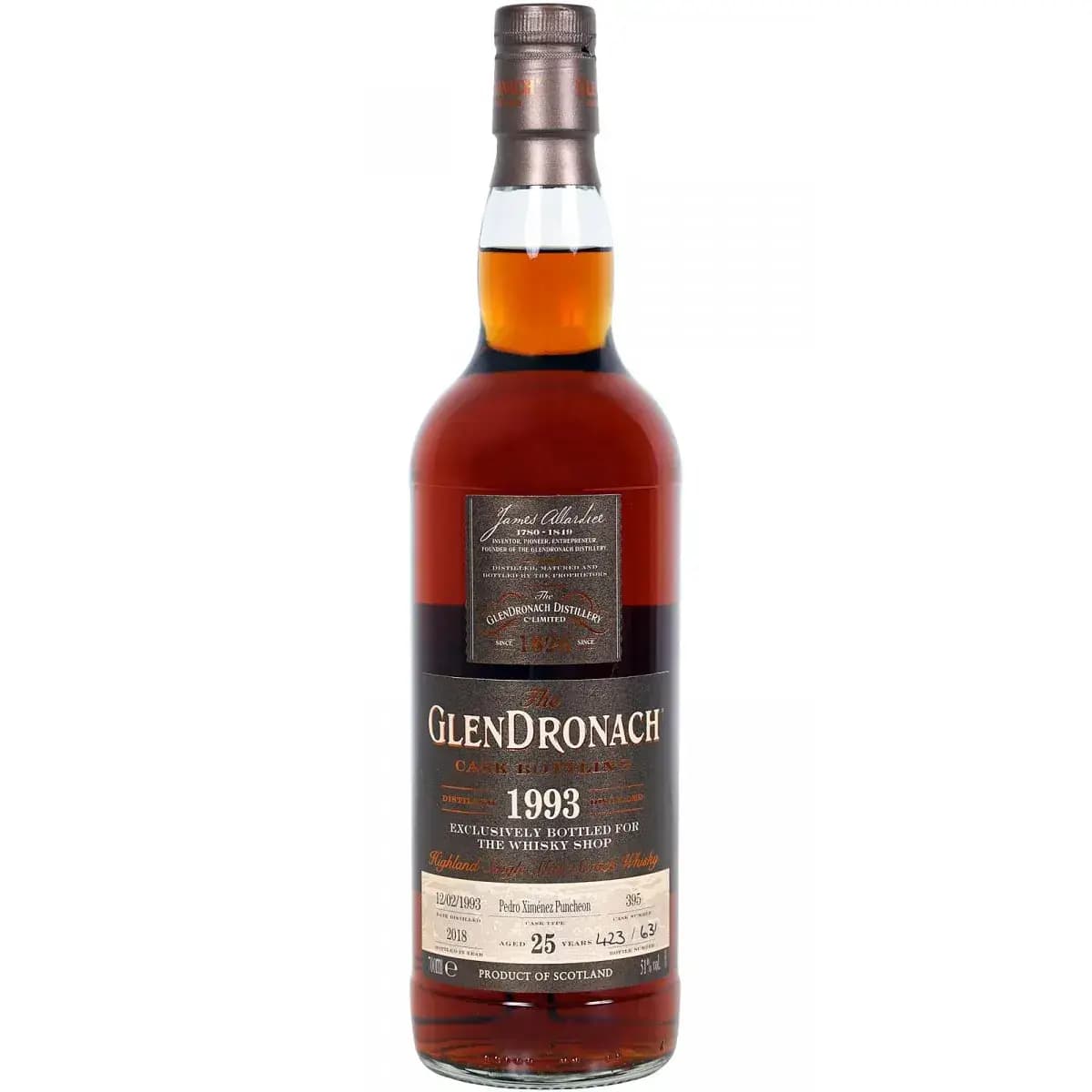 Glendronach 25 Years Old 1993 Single Cask Nr.395