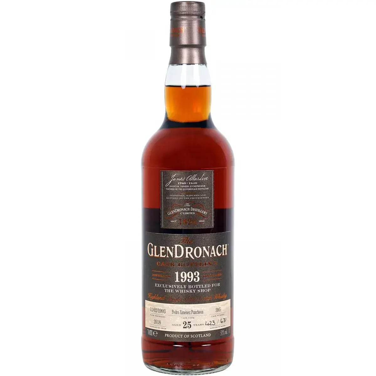 Glendronach 25 Years Old 1993 Single Cask Nr.395