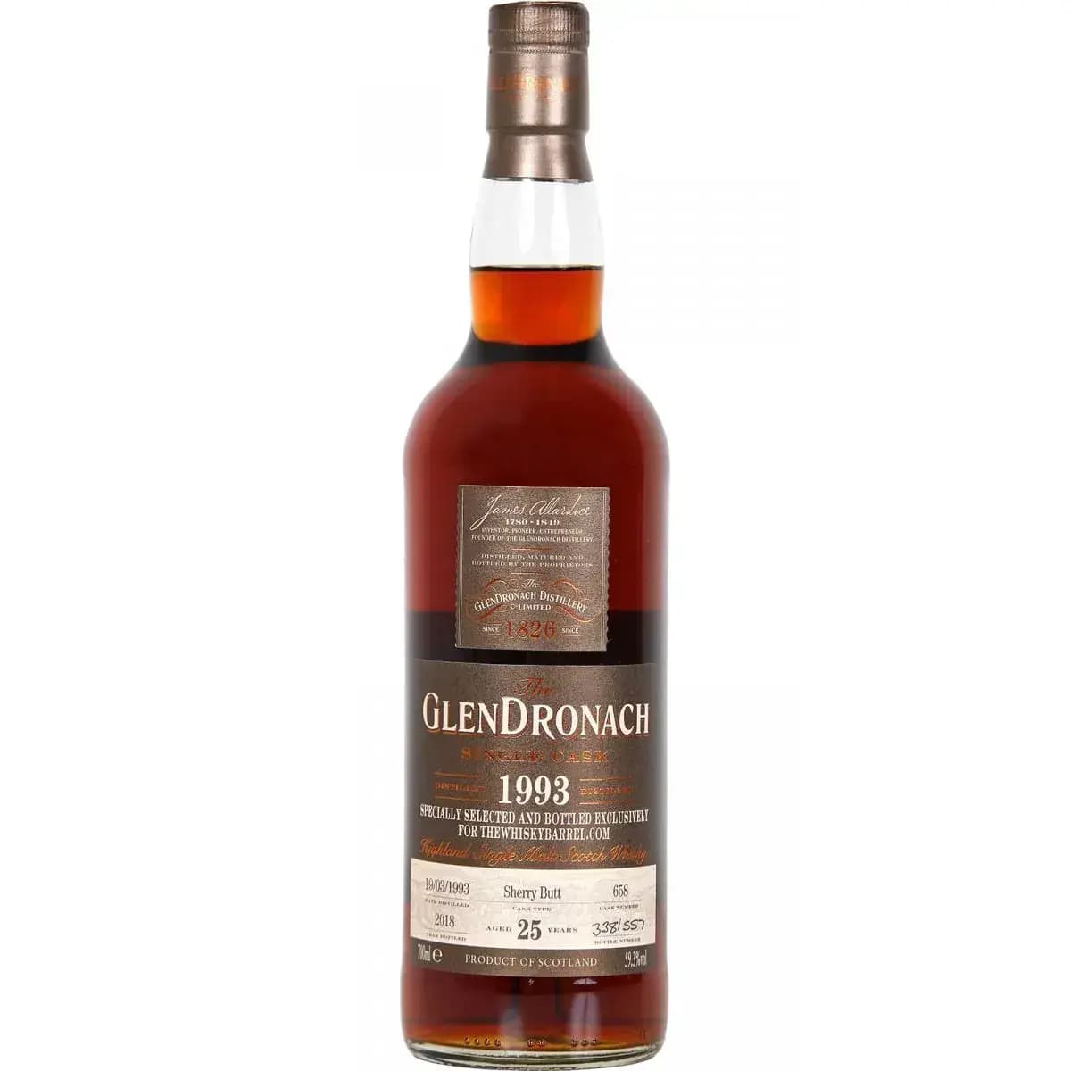Glendronach 25 Years Old 1993 Single Cask Nr.658