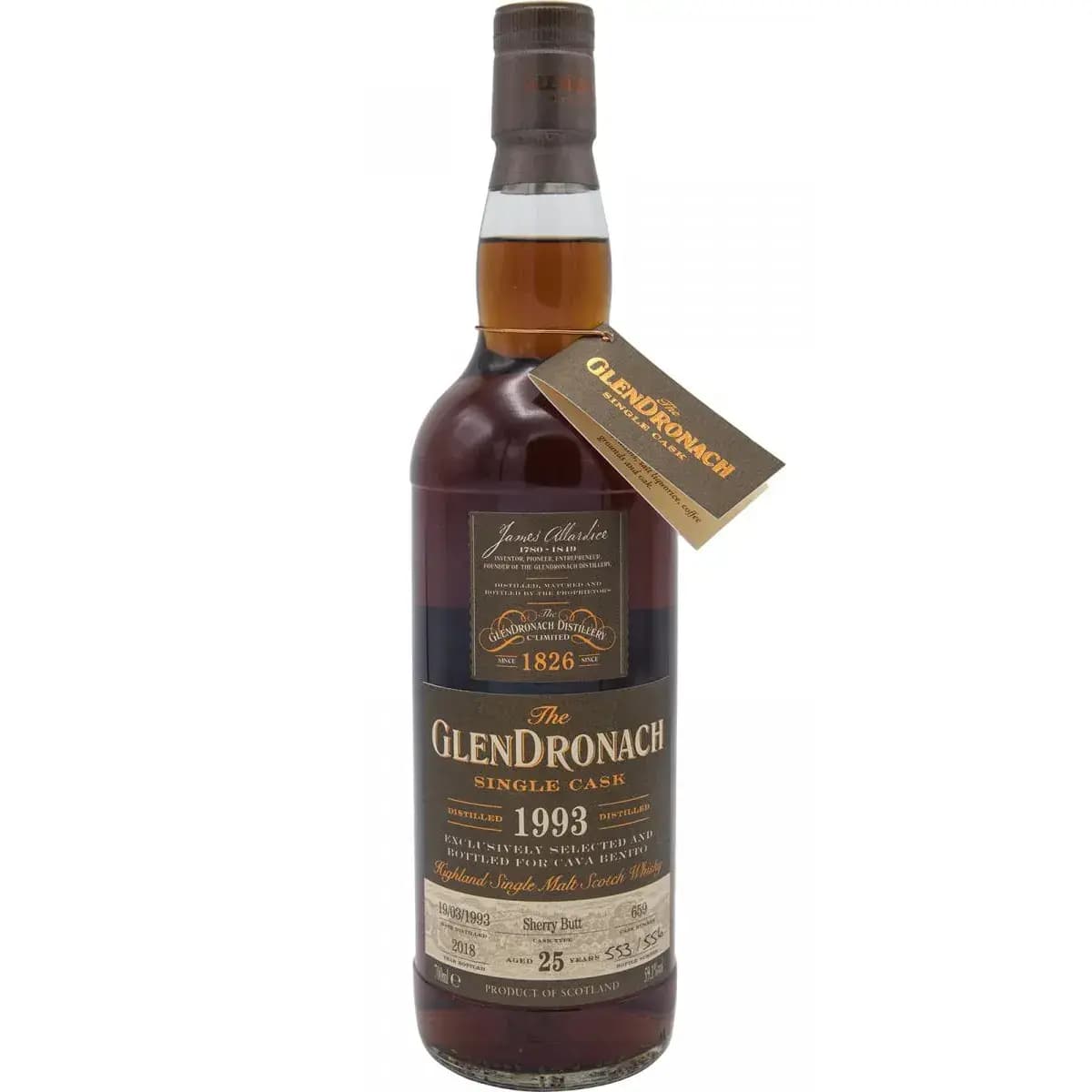 Glendronach 25 Years Old 1993 Single Cask Nr.659